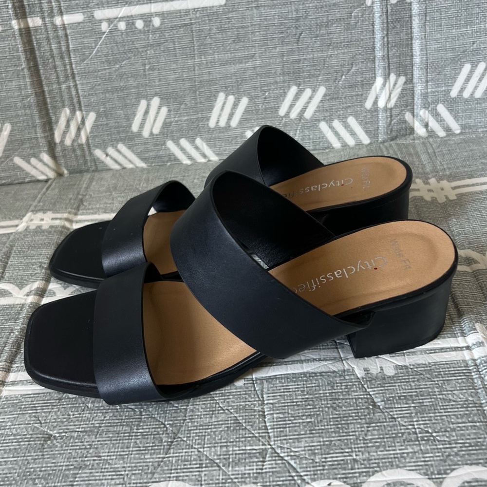 Cityclassified Black Women's Mule Sandals, Size 7.5 - Picture 4 of 8